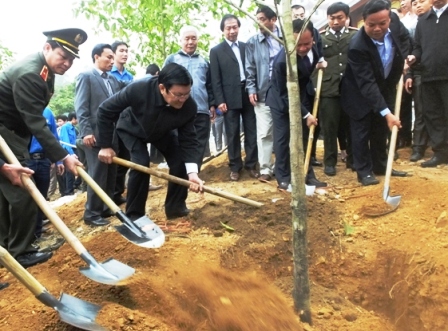 ການນຳຫວຽດນາມປຸກລະດົມວັນບຸນປູກຕົ້ນໄມ້ຢູ່ທ້ອງຖີ່ນຕ່າງໆ